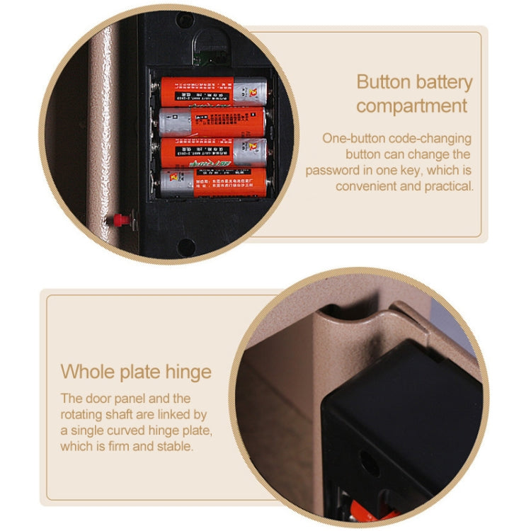 17E Home Mini Electronic Security Lock Box Wall Cabinet Safety Box without Coin-operated Function(Obsidian Black)