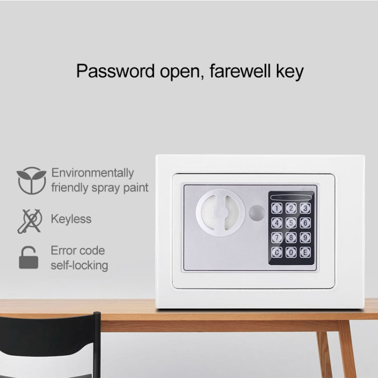 17E Home Mini Electronic Security Lock Box Wall Cabinet Safety Box with Coin-operated Function(Blue)