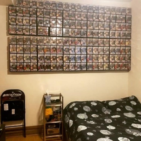 KUBBIE DLX BLACK (3x4) - In Box Display Case for Funko Pops, Wall Mountable & Stackable Pop Shelf (Cardboard)