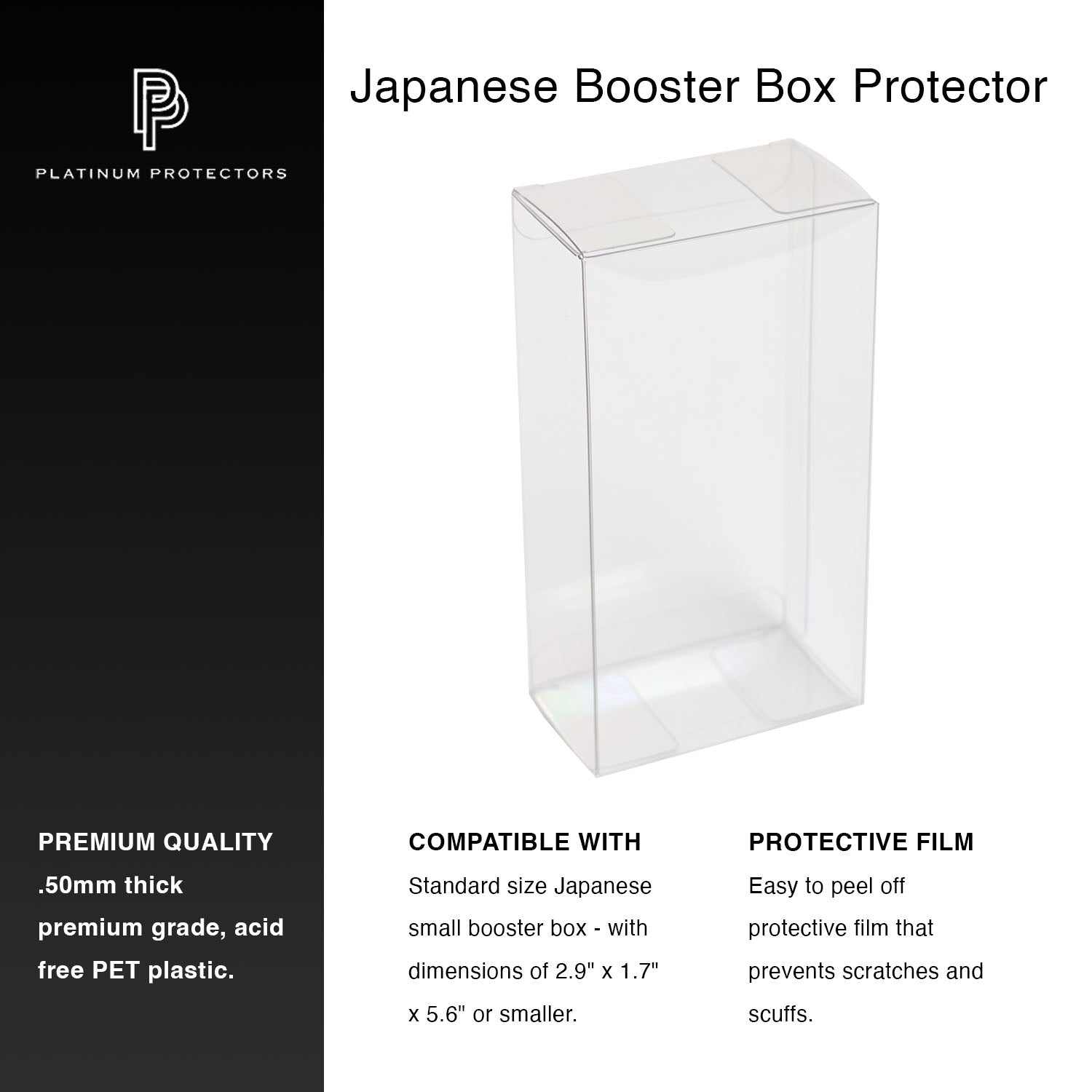 Platinum Protectors for Pokemon Japanese Booster Box - UV & Scratch-Resistant