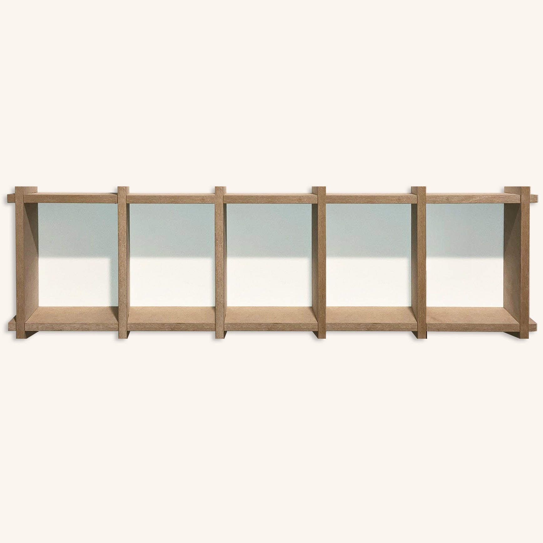 KUBBIE ULTRA SLIM (1x5) - In Box Display Case for Funko Pops, Wall Mountable & Stackable Pop Shelf (MDF Wood)