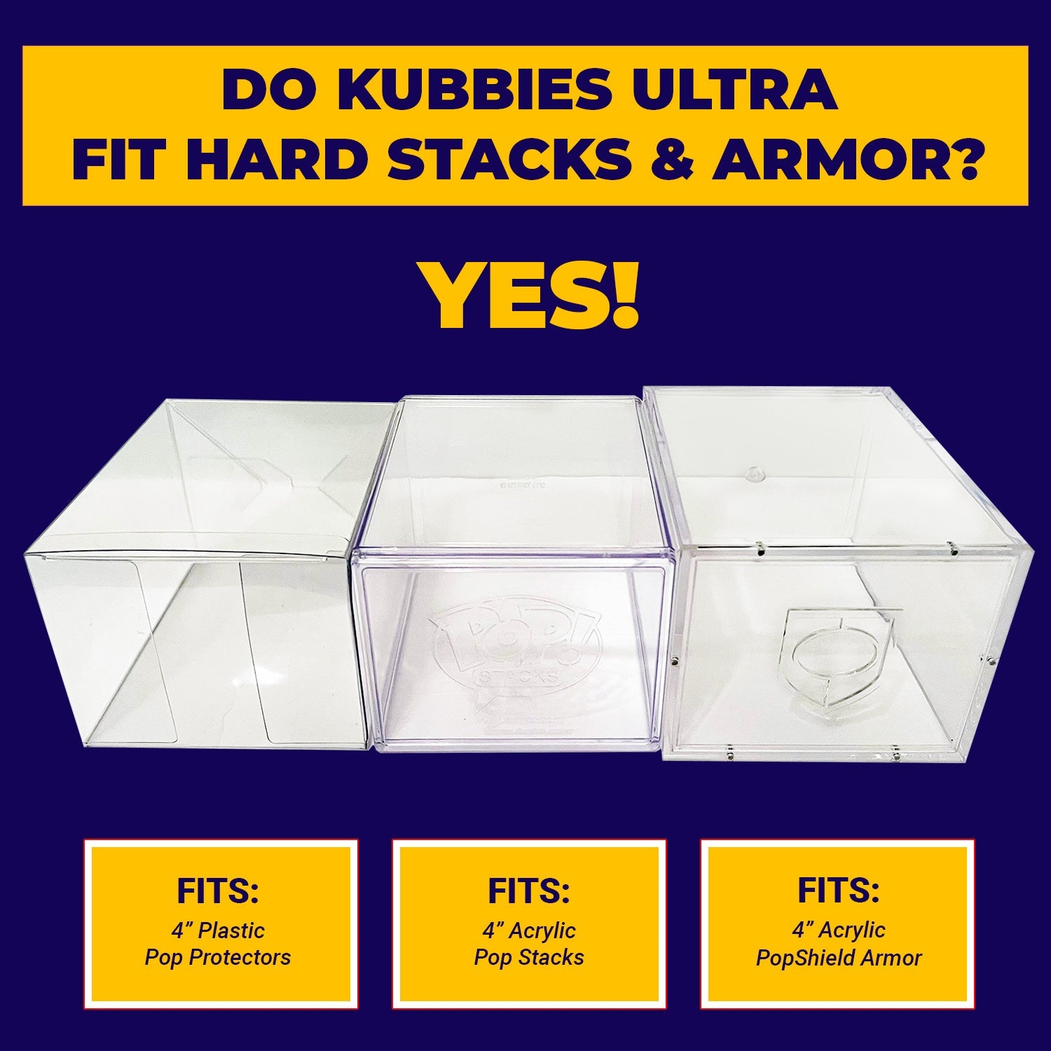 KUBBIE ULTRA SLIM (1x5) - In Box Display Case for Funko Pops, Wall Mountable & Stackable Pop Shelf (MDF Wood)
