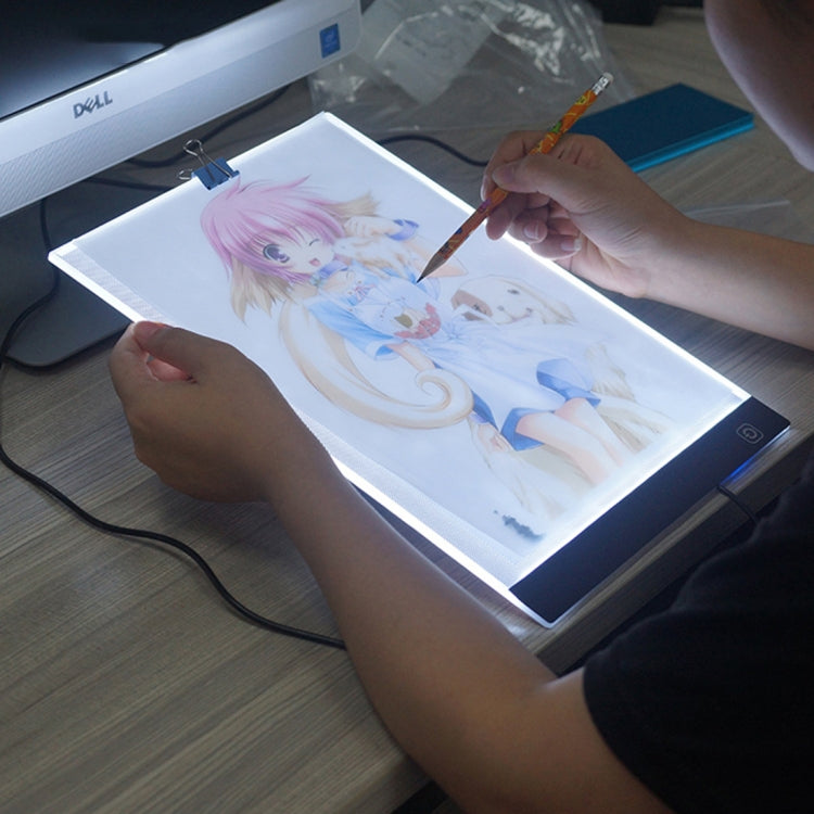 Ultra-thin A4 Size Portable USB LED Artcraft Tracing Light Box Copy Board Brightness Control for Artists Drawing Sketching Animation and X-ray Viewing