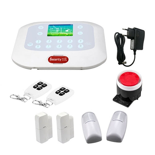 DY-GSM50A 8 in 1 Kit  315MHz / 433MHz Wireless GSM/PSTN Intelligent Anti-Burglar Alarm System, Touch Panel LCD Screen(White)