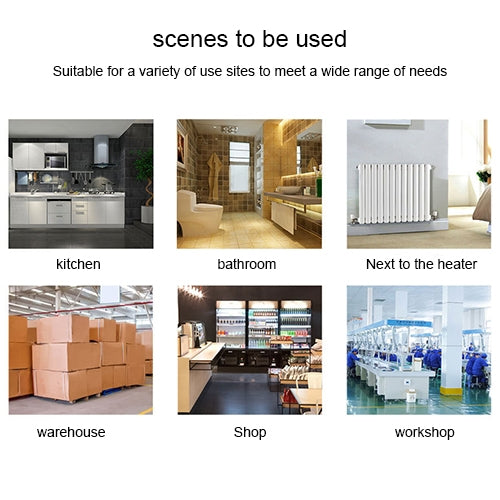 DY-SQ100B Water Leakage Detector with Two Sensors(White)