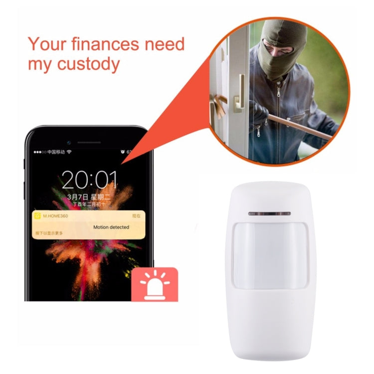 433MHz Wide Angle Wireless PIR Detector(White)