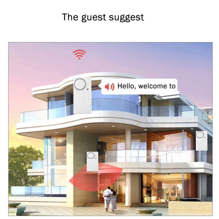 Home Security Wireless Remote Control Door Window Siren Magnetic Sensor Alarm Warning, 1 Remote Controller + 3 Magnetic Sensors