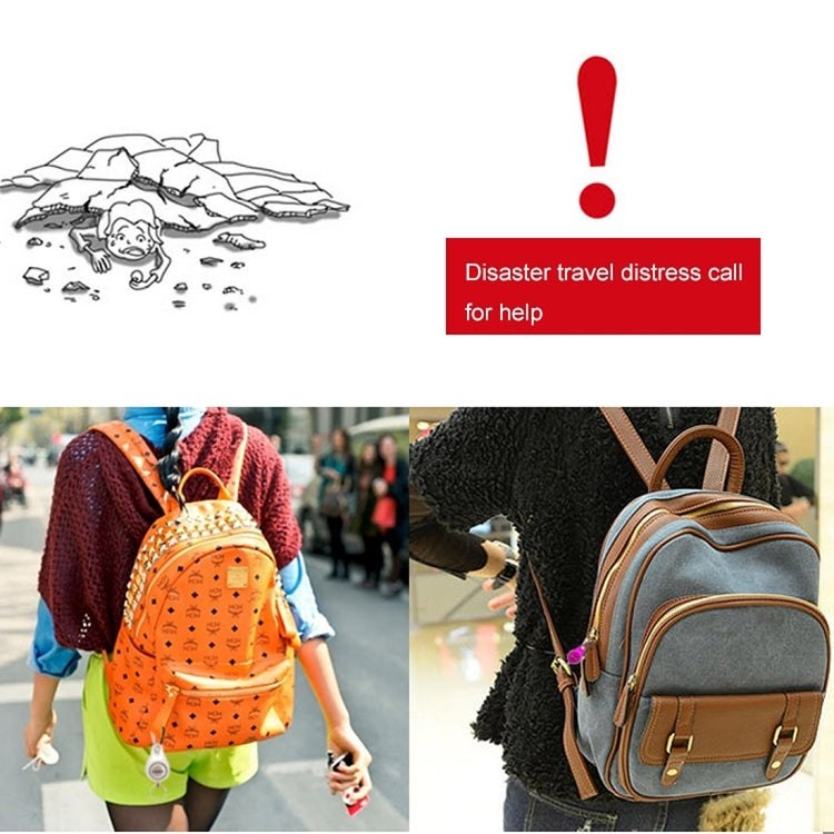 DOBERMAN Key-chain Personal Security Alarm Pull Ring Triggered Anti-attack Safety Emergency Alarm(White)