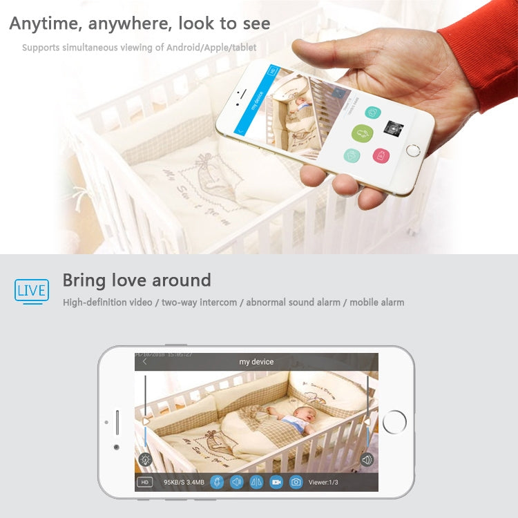 WLSES GC60 720P Wireless Surveillance Camera Baby Monitor, AU Plug