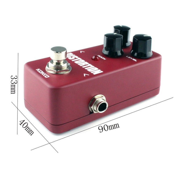 KOKKO FDS2 Mini Electric Guitar Monoblock Distortion Effects Pedal(Wine Red)