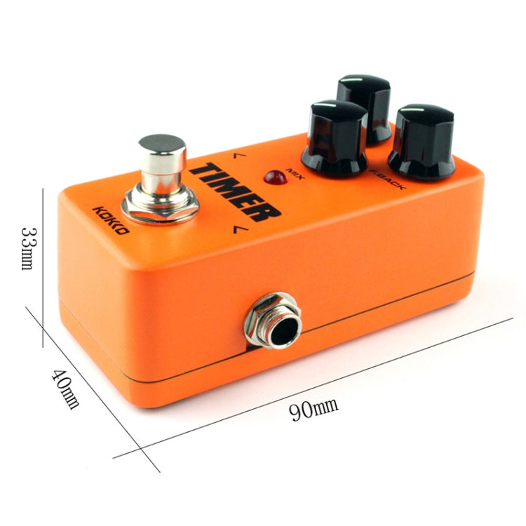 KOKKO FDD2 Mini Electric Guitar  Digital Delay Effects Pedal Timer(Orange)