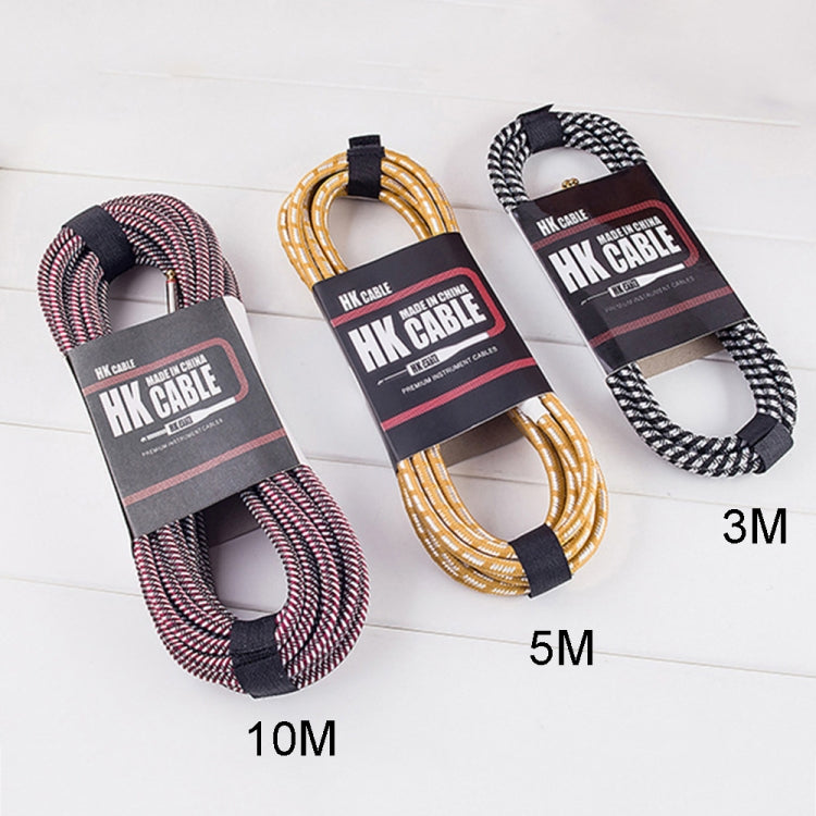 Wooden Guitar Bass Connection Cable Noise Reduction Audio Cable, Cable Length: 5m, Random Color Delivery