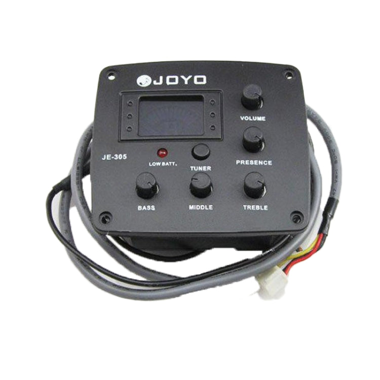 JOYO JE-305 Guitar Pickup 4-Band EQ Preamp Tuner Pickup Equalizer with Tuning Function (Black)