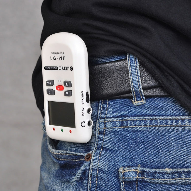 JOYO JM-91 Mini Portable Multi-functional Vocal Metronome Electronic Digital Metronome Tone Generator Tuner for Guitar Violin Ukulele(White)