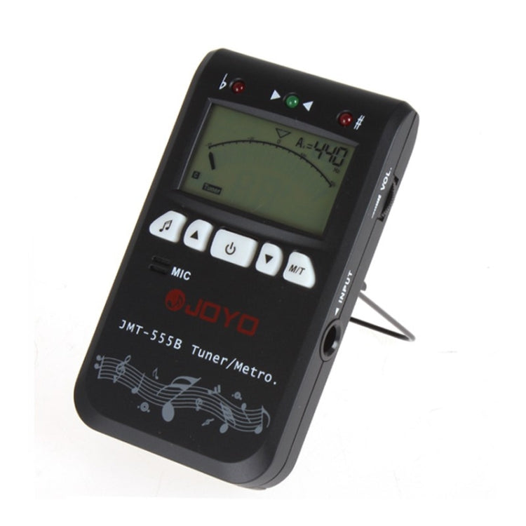 JOYO JMT-555B Metronome Tuner Chromatic Digital LCD Backlight with Tone Generator 3 in 1 Kit for Guitar Violin Ukulele (Black)