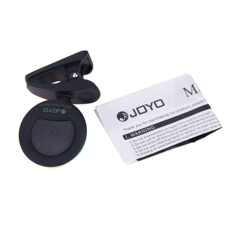 JOYO JMT-01 Clip-on Electric Guitar Tuner & Metronome Built-in Mic Color Screen for Guitar Violin Ukulele(Black)