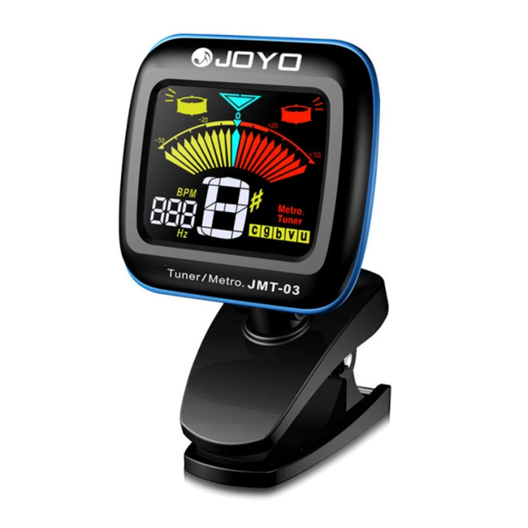 JOYO JMT-03 Portable Clip-on Guitar Tuner Metronome Supports MIC and CLIP Tuning Mode 2-in-1 360-Degree Rotating for Guitar Violin Ukulele (Black)