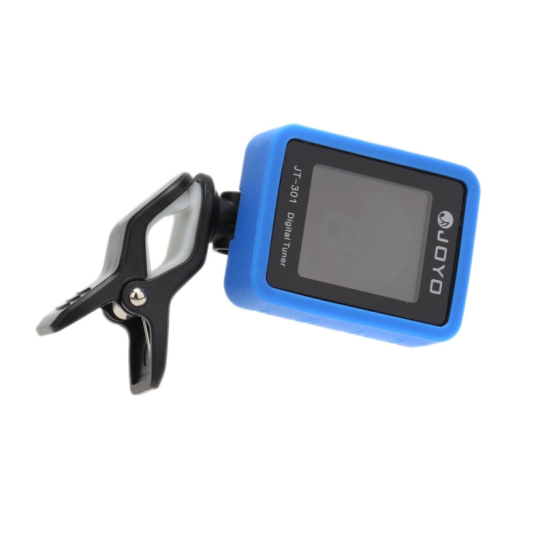 JOYO JT-301 Clip-on Electric Digital Tuner Universal Portable with Silica Gel Cover for Guitar Chromatic Bass Ukulele Violin (Blue)