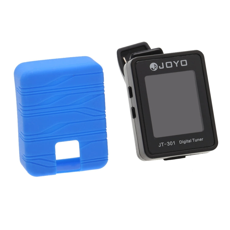 JOYO JT-301 Clip-on Electric Digital Tuner Universal Portable with Silica Gel Cover for Guitar Chromatic Bass Ukulele Violin (Blue)