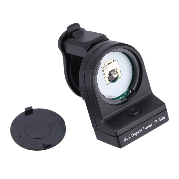 JOYO JT-306 Mini Digital LCD Clip-on Tuner for Acoustic Electric Guitar Bass Violin Ukulele (Black)