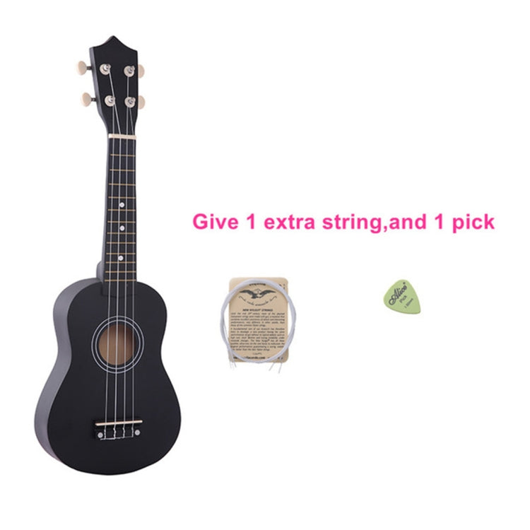 HM100 21 inch Basswood Ukulele Children Musical Enlightenment Instrument(Black)