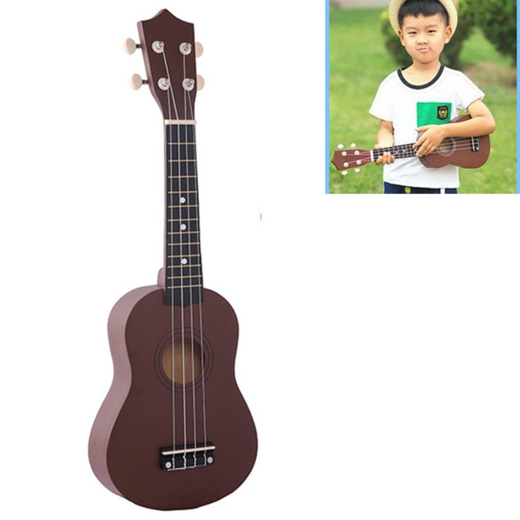 HM100 21 inch Basswood Ukulele Children Musical Enlightenment Instrument(Coffee)