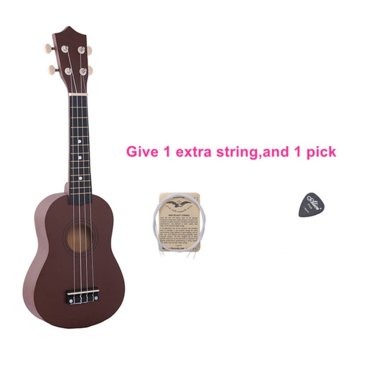 HM100 21 inch Basswood Ukulele Children Musical Enlightenment Instrument(Coffee)