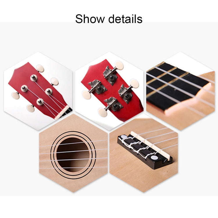 HM100 21 inch Basswood Ukulele Children Musical Enlightenment Instrument(Red)