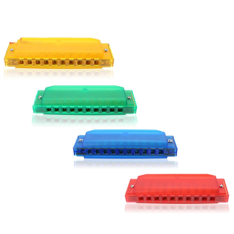 Swan SW1020-2 10 Holes 20 Tones Transparent Harmonicas Musical Instruments Diatonic Harp(Yellow)