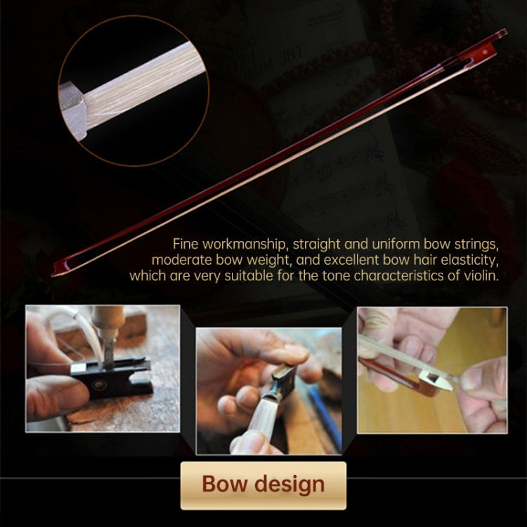 4/4 Full Size Acoustic Violin Handmade Solid Wood Violin