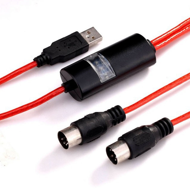 WERSI UM-18 USB MIDI Cable MidiPort Midi Cable Electric Piano Electronic Drum Music Editing Line, Length: 2m(Black)