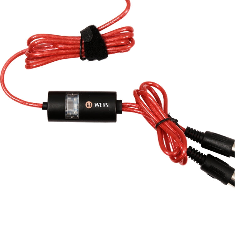 WERSI UM-18 USB MIDI Cable MidiPort Midi Cable Electric Piano Electronic Drum Music Editing Line, Length: 2m(Black)