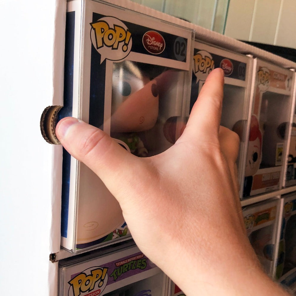 KUBBIE DLX WHITE (3x4) - In Box Display Case for Funko Pops, Wall Mountable & Stackable Pop Shelf (Cardboard)