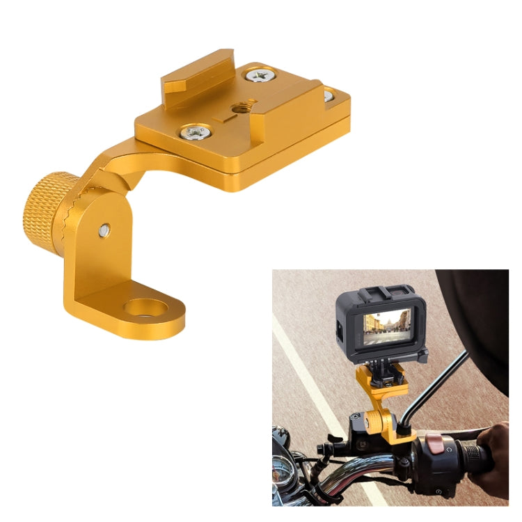 RUIGPRO Motorcycle Handlebar Alloy Phone Bracket for GoPro, Insta360, DJI and Other Action Cameras(Gold)