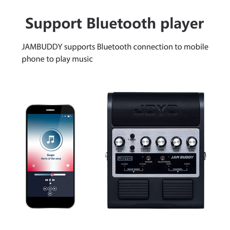 JOYO JAM BUDDY Bluetooth 4.0 Dual Channel with Effector Charging Guitar Small Speaker(Black)
