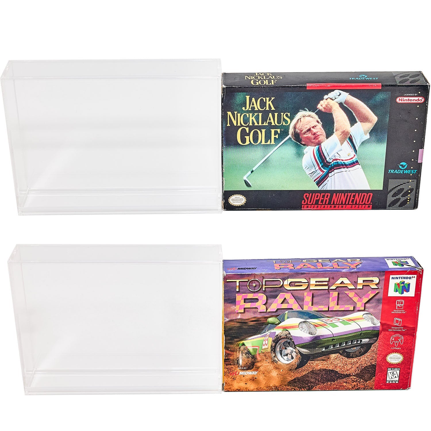 Premium Acrylic Case for Super Nintendo SNES & N64 Game Box