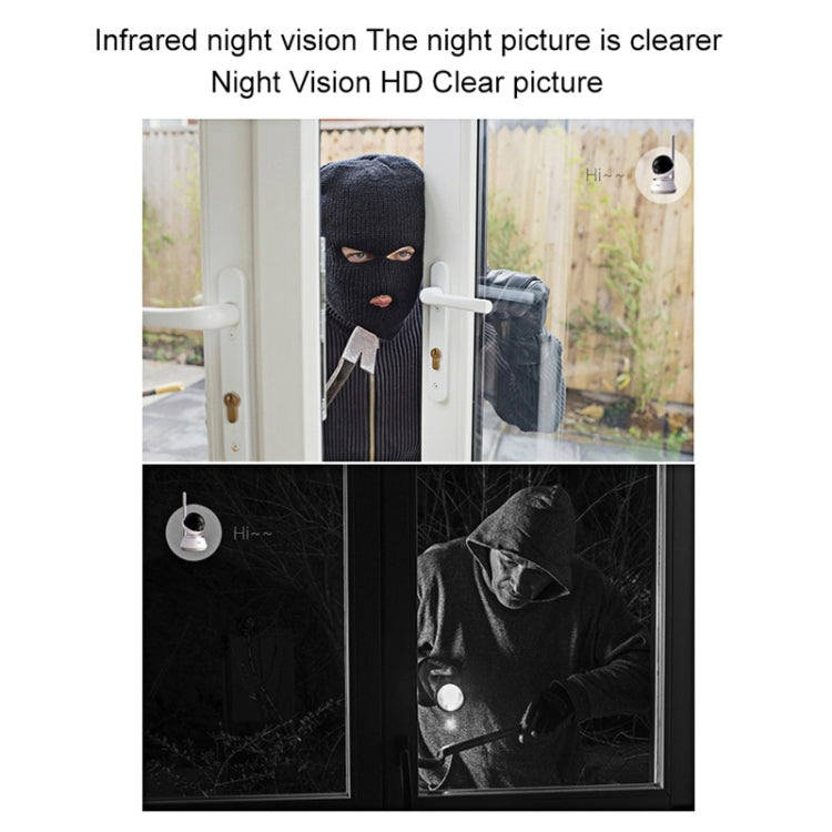 Indoor 4CH HD 1080P Security Wireless IP IR Camera Wifi Kit, Support Night Vision / PIR Detection / Two-Way Audio & Micro SD Card (128GB Max, IR Distance: 9m(White)