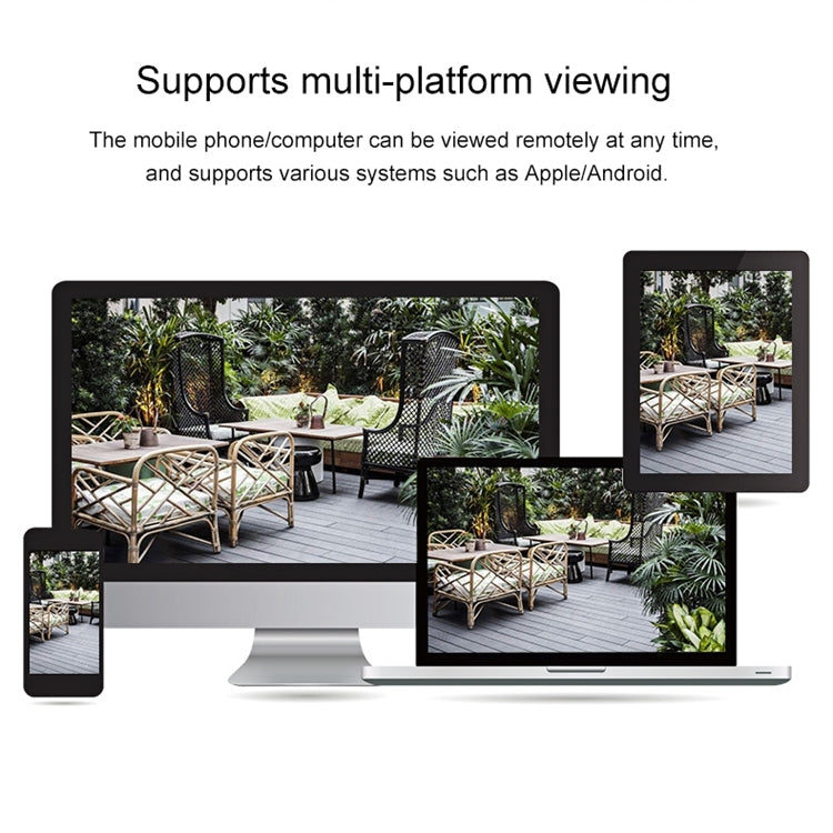 VESAFE VS-Y3 Outdoor HD 1080P Solar Power Security IP Camera, Support Motion Detection & PIR Wake up, IP66 Waterproof(White)