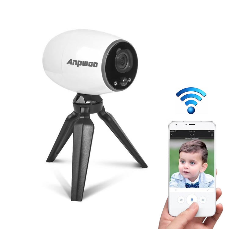 Anpwoo Cannon 1.3MP 960P 1/3 inch CMOS HD WiFi IP Camera With Tripod Holder, Support Motion Detection / Night Vision(White)