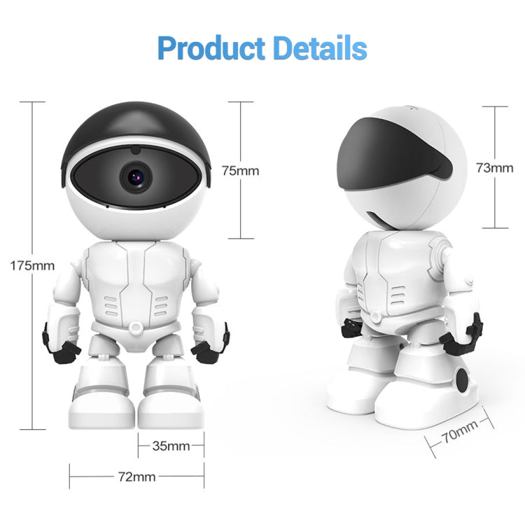 ESCAM PT205 HD 1080P Robot WiFi IP Camera, Support Motion Detection / Night Vision, IR Distance: 10m, US Plug