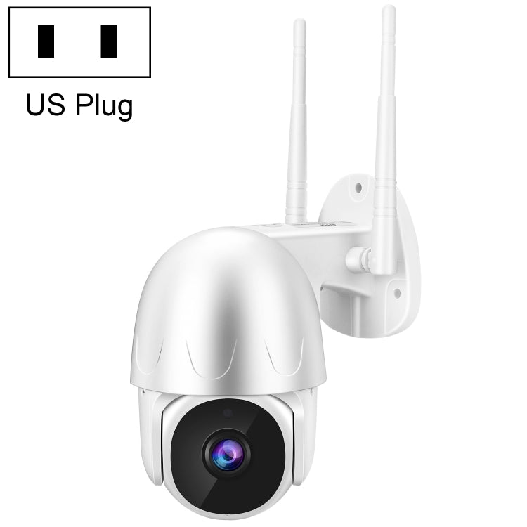 Tuya QX45 1080P Full HD IP65 Waterproof 2.4G Wireless IP Camera, Support Motion Detection & Two-way Audio & Night Vision & TF Card, US Plug