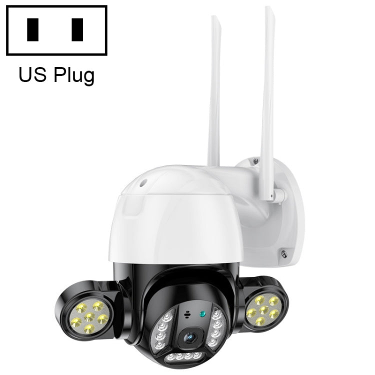 QX55 3.0 Million Pixels IP65 Waterproof 2.4G Wireless IP Camera, Support Motion Detection & Two-way Audio & Night Vision & TF Card, US Plug