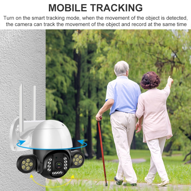 QX55 3.0 Million Pixels IP65 Waterproof 2.4G Wireless IP Camera, Support Motion Detection & Two-way Audio & Night Vision & TF Card, AU Plug