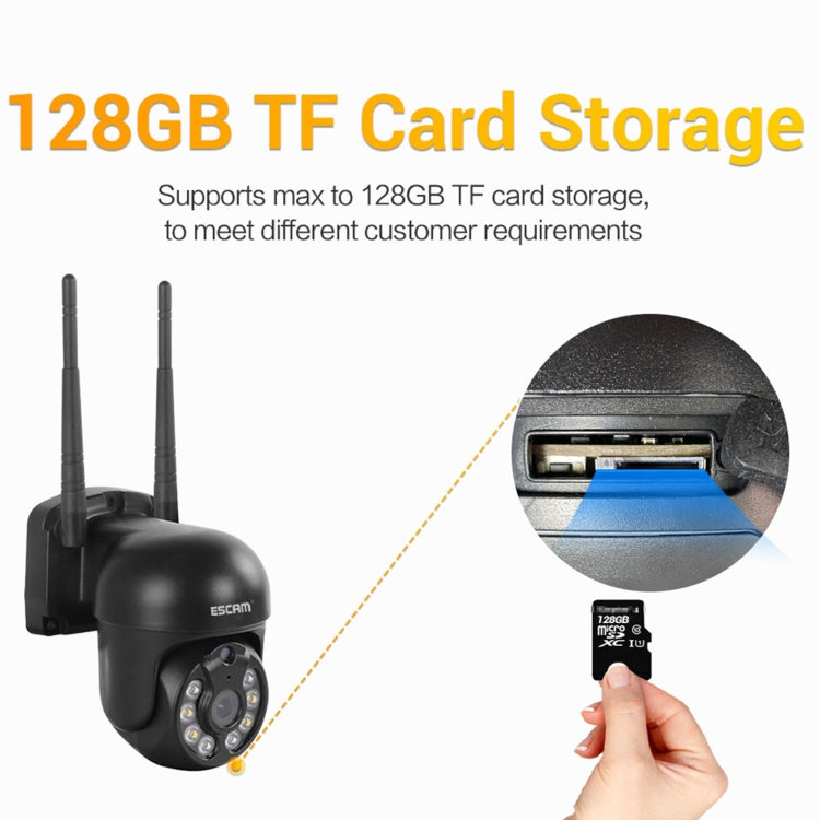 ESCAM WNK610 3.0 Million Pixels Wireless Dome IP Camera, Support Motion Detection & Two-way Audio & Full-color Night Vision & TF Card, AU Plug