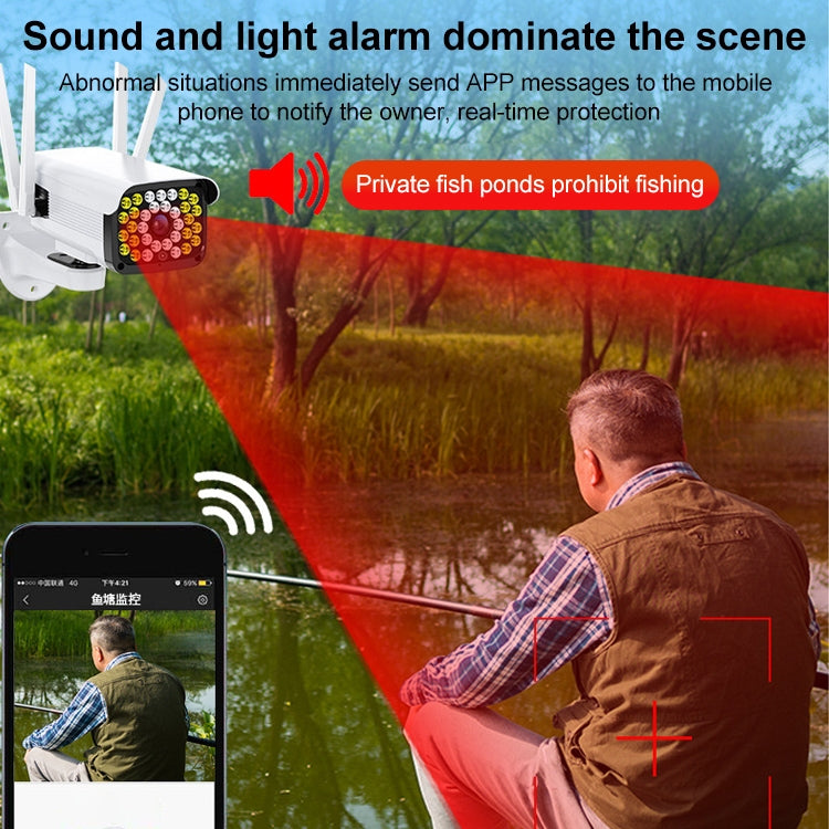 Difang DF-36Q Outdoor HD Surveillance IP Camera, Support Voice Intercom & Night Vision & Human Figure Detection & TF Card, WiFi + HD PTZ Rotation, AU Plug