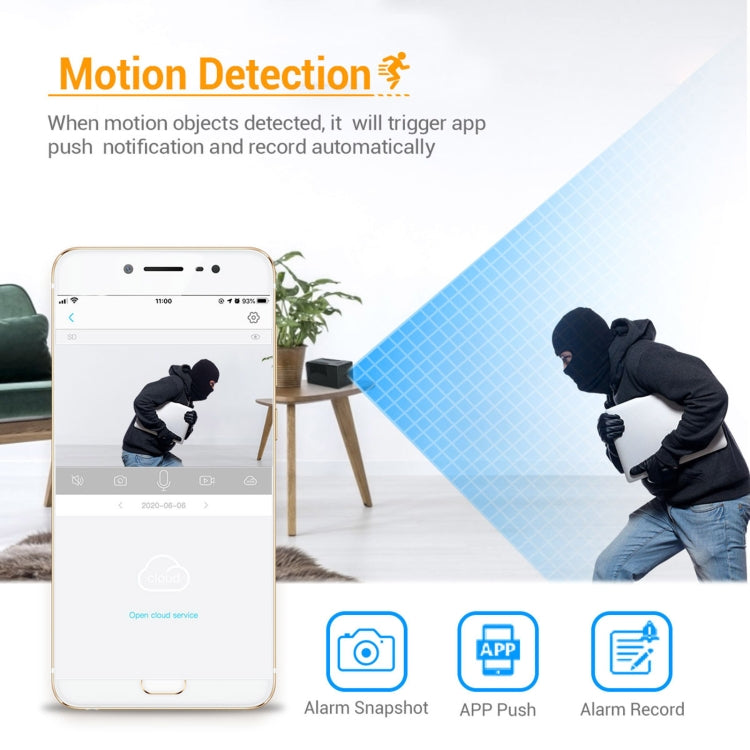 G17 2.0 Million Pixels HD 1080P Smart WiFi IP Camera, Support Night Vision & Two Way Audio & Motion Detection & TF Card, UK Plug