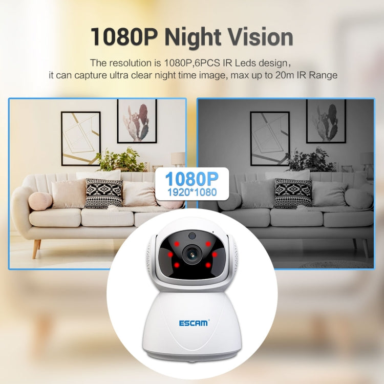ESCAM PT201 HD 1080P Dual-band WiFi IP Camera, Support Night Vision / Motion Detection / Auto Tracking / TF Card / Two-way Audio, AU Plug