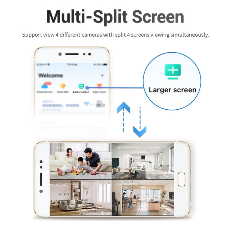 ESCAM PT201 HD 1080P Dual-band WiFi IP Camera, Support Night Vision / Motion Detection / Auto Tracking / TF Card / Two-way Audio, UK Plug