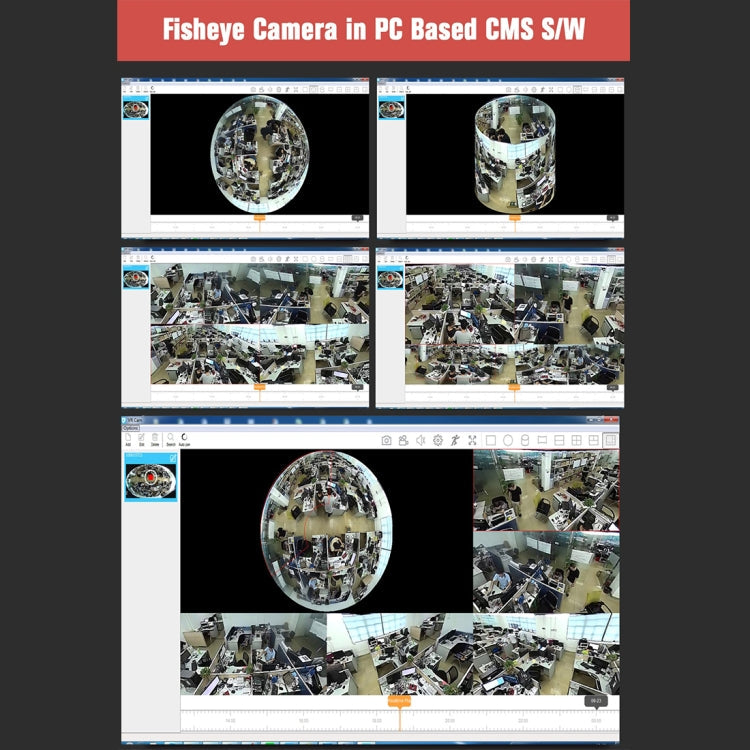 ESCAM Shark QP180 960P 360 Degrees Fisheye Lens 1.3MP WiFi IP Camera, Support Motion Detection / Night Vision, IR Distance: 10m