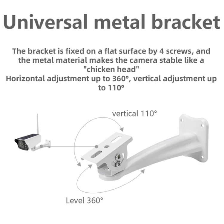 VESAFE Y4P Outdoor HD 1080P Solar Power Security IP Camera, Support Motion Detection & PIR Wake up, IP66 Waterproof(White)